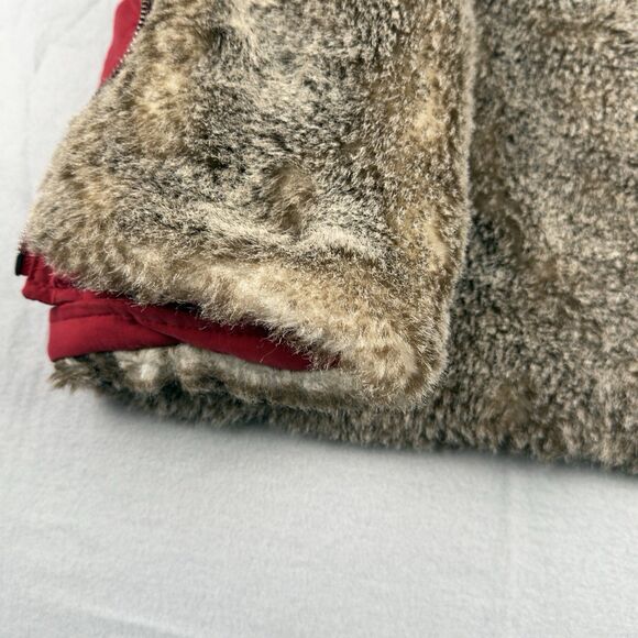 Reversible Womens Vest Lg Red Quilted & Faux Fur Full Zip by Charter Club - Picture 11 of 16